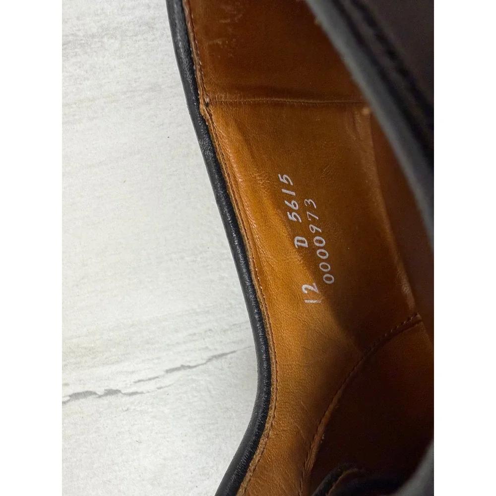 Allen Edmonds Park Avenue Black Leather Cap Toe Oxford Dress Shoes Mens 12 D